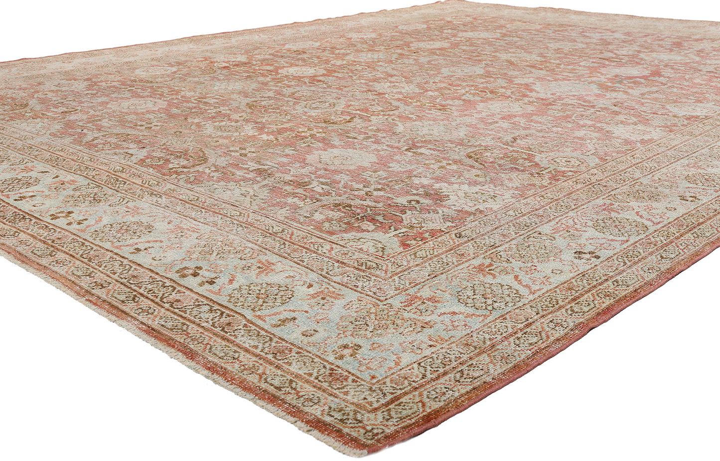 9 x 12 - Rust Antique Persian Mahal Rug - 54104