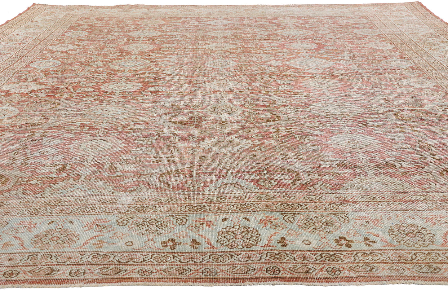 9 x 12 - Rust Antique Persian Mahal Rug - 54104