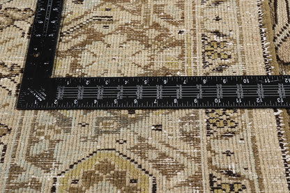 9 x 12 - Beige Antique Persian Heriz Rug - 54105