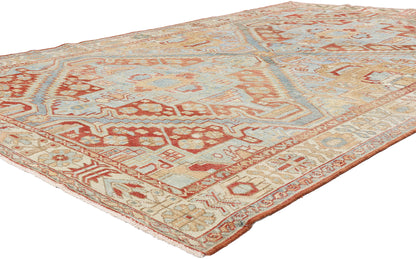 7 x 10 - Blue Antique Persian Heriz Rug - 54106
