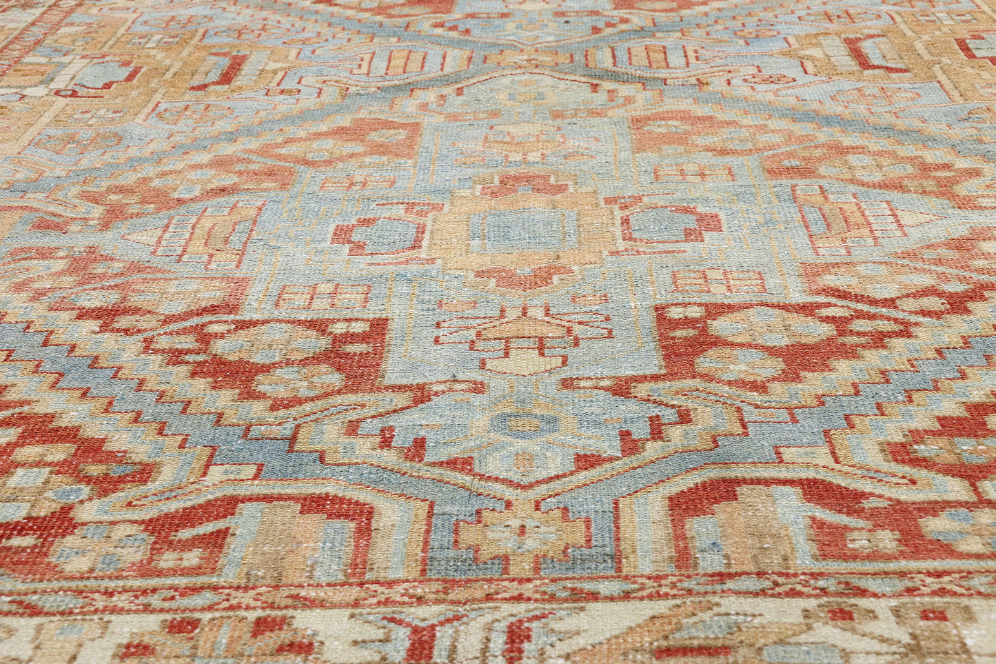 7 x 10 - Blue Antique Persian Heriz Rug - 54106
