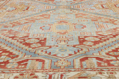 7 x 10 - Blue Antique Persian Heriz Rug - 54106
