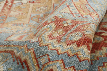 7 x 10 - Blue Antique Persian Heriz Rug - 54106