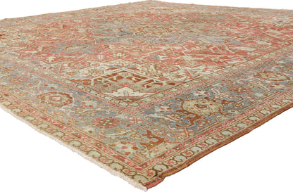 12 x 11 - Red Antique Persian Heriz Rug - 54107