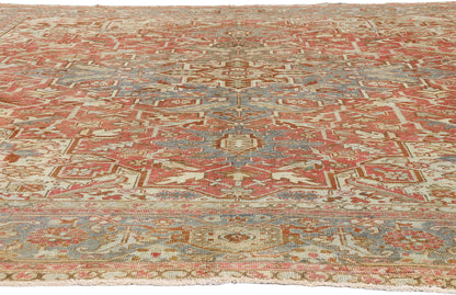 12 x 11 - Red Antique Persian Heriz Rug - 54107