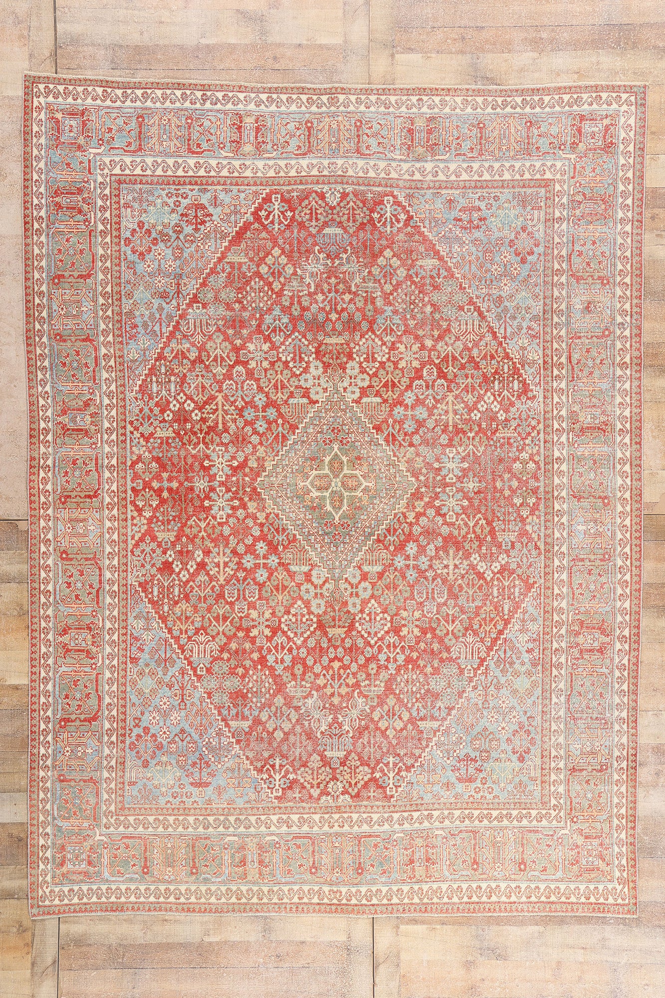 8 x 11 - Red Antique Persian Joshegan Rug - 54108