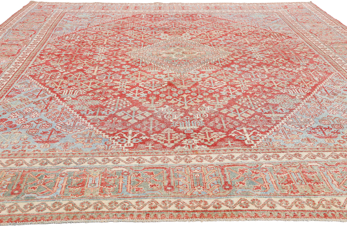 8 x 11 - Red Antique Persian Joshegan Rug - 54108