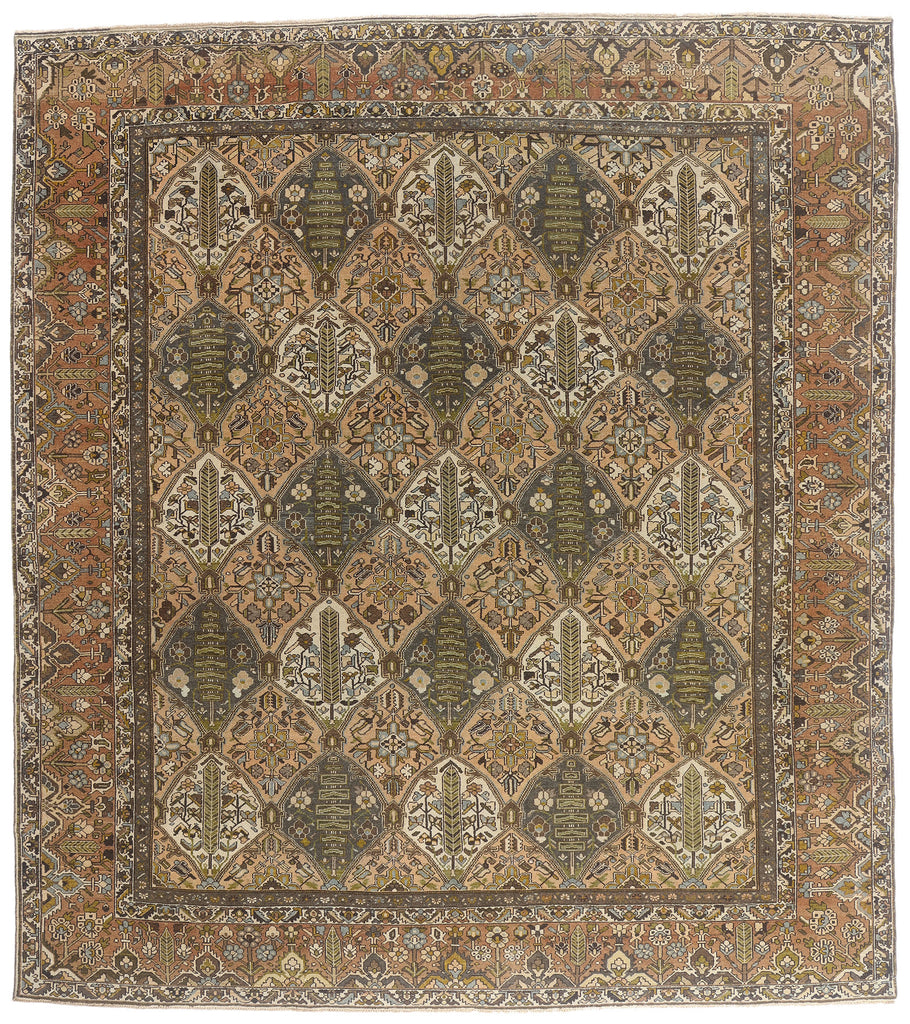 12 x 13 - Multicolor Antique Persian Bakhtiari Rug - 54109