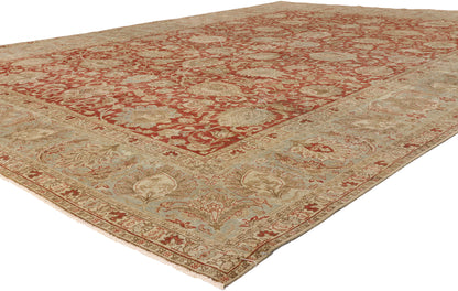 9 x 13 - Rust Antique Persian Tabriz Rug - 54110