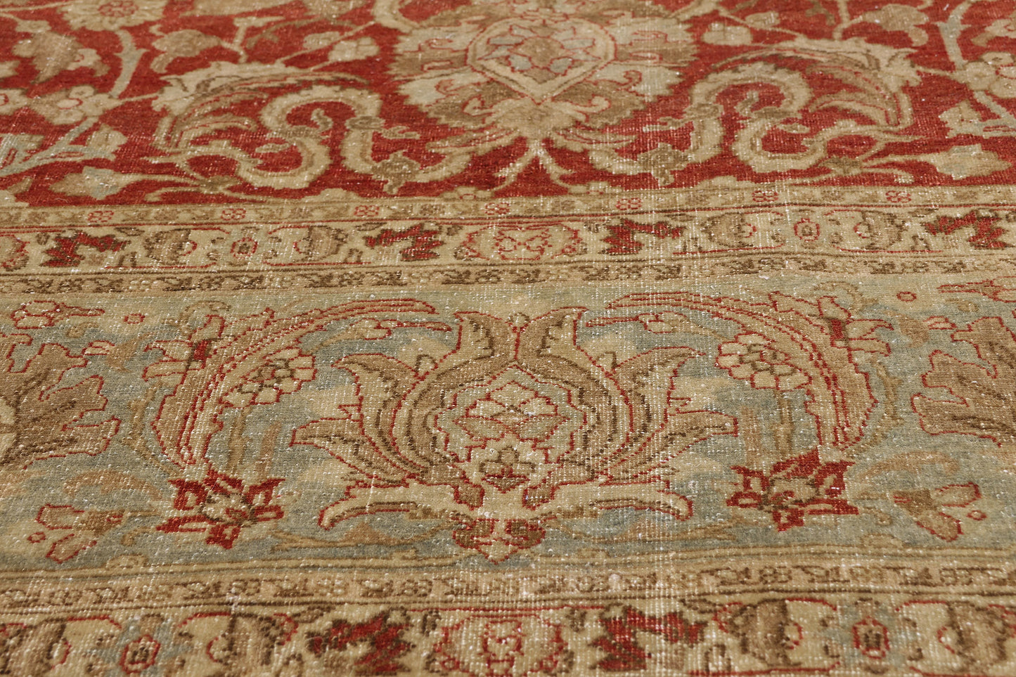 9 x 13 - Rust Antique Persian Tabriz Rug - 54110