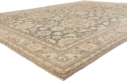 9 x 13 - Gray Antique Persian Tabriz Rug - 54111