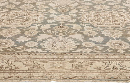 9 x 13 - Gray Antique Persian Tabriz Rug - 54111