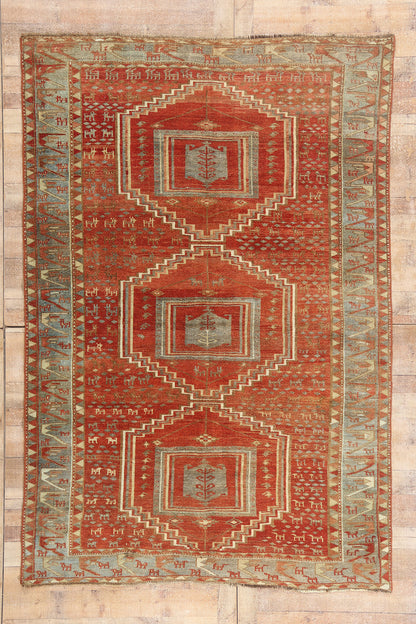 6 x 9 - Red Antique Persian Gabbeh Rug - 54112