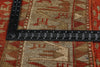 6 x 9 - Red Antique Persian Gabbeh Rug - 54112