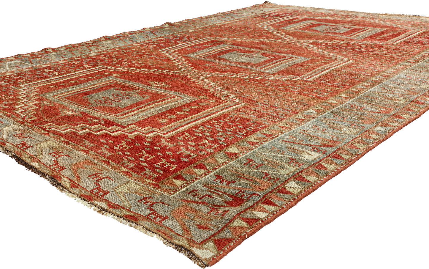 6 x 9 - Red Antique Persian Gabbeh Rug - 54112