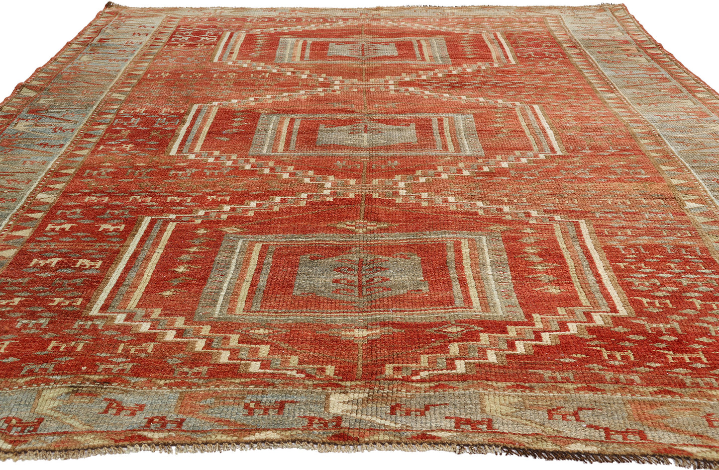 6 x 9 - Red Antique Persian Gabbeh Rug - 54112