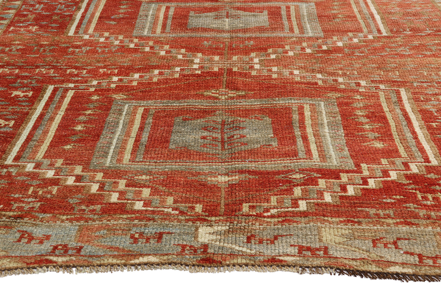 6 x 9 - Red Antique Persian Gabbeh Rug - 54112