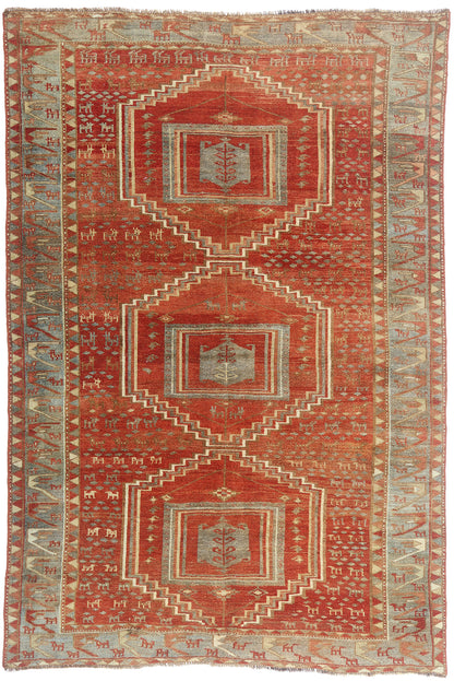 6 x 9 - Red Antique Persian Gabbeh Rug - 54112