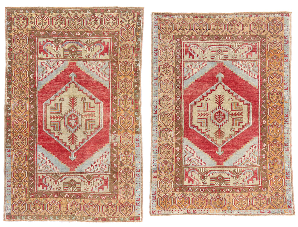 4 x 6 - Red Vintage Oushak Rug - 54113