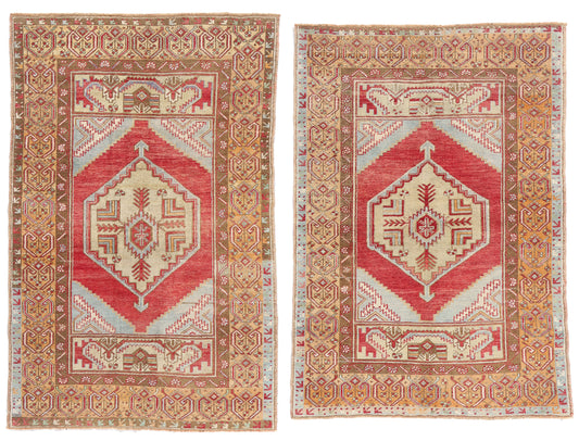 4 x 6 - Red Vintage Oushak Rug - 54113