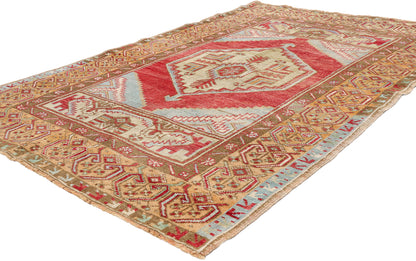 4 x 6 - Red Vintage Oushak Rug - 54113