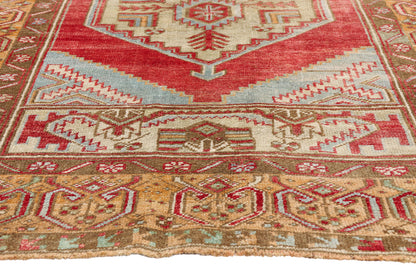 4 x 6 - Red Vintage Oushak Rug - 54113