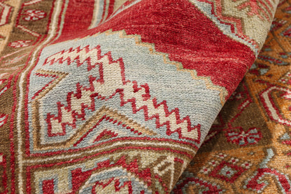 4 x 5 - Red Vintage Turkish Oushak Rug - 54114