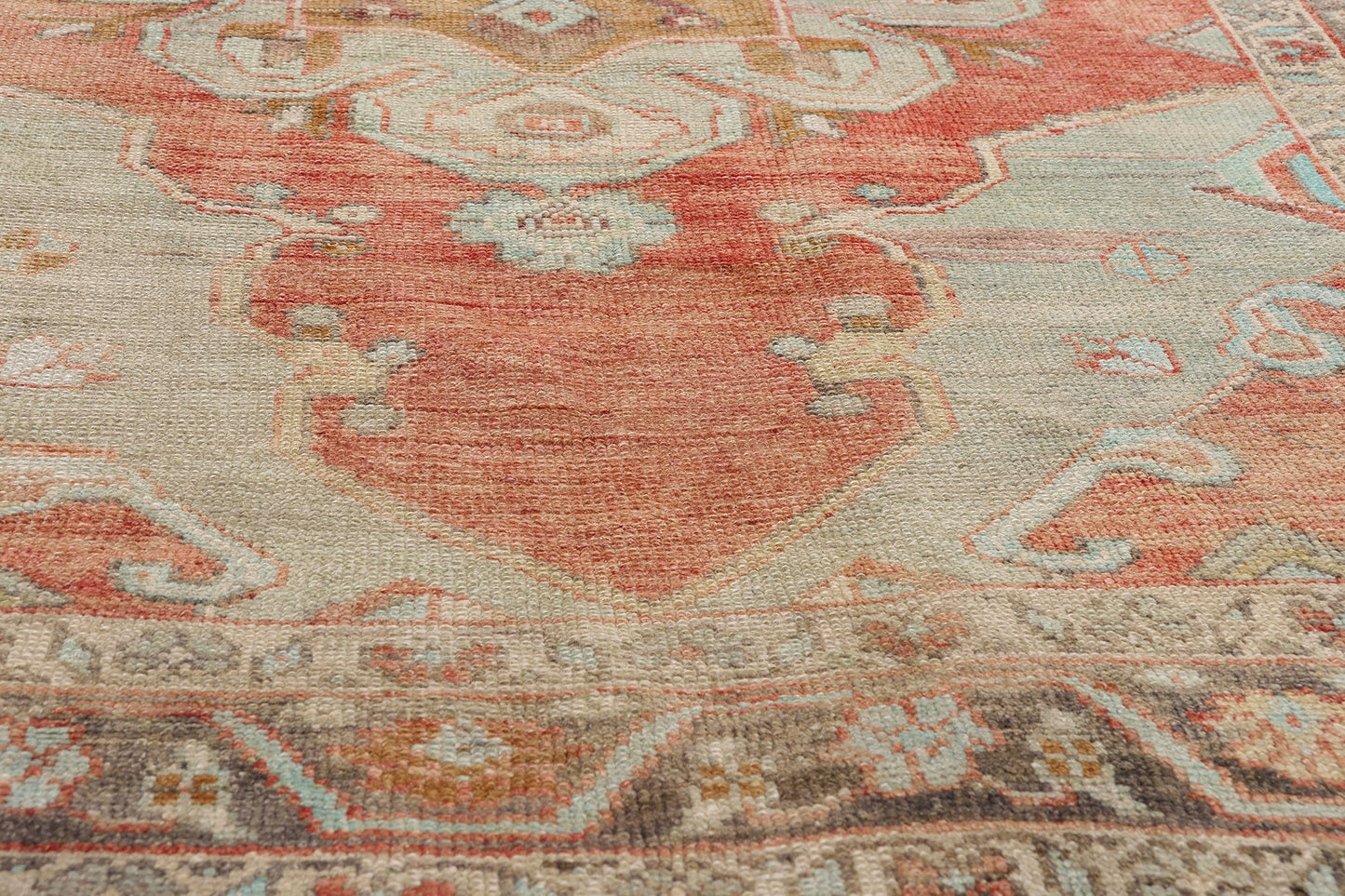 5 x 9 - Rust Vintage Turkish Oushak Rug - 54115