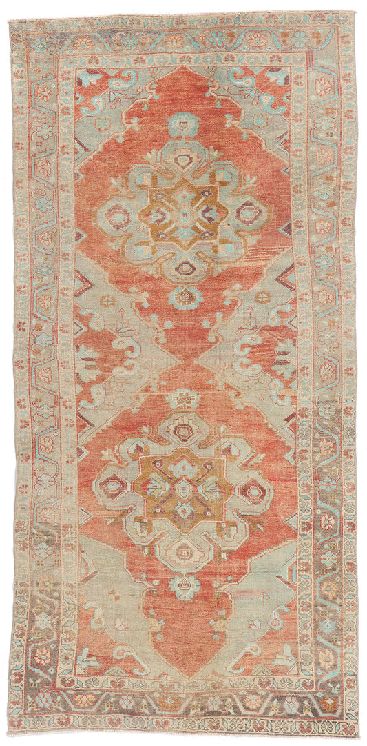 5 x 9 - Rust Vintage Turkish Oushak Rug - 54115