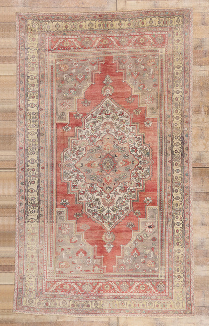 6 x 11 - Red Vintage Turkish Oushak Rug - 54116