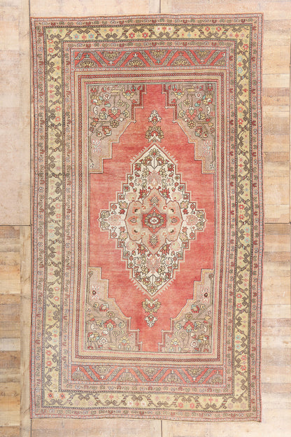 7 x 12 - Red Vintage Turkish Oushak Rug - 54118