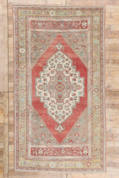 7 x 12 - Red Vintage Turkish Oushak Rug - 54119