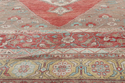 7 x 12 - Red Vintage Turkish Oushak Rug - 54119