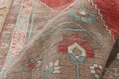 7 x 12 - Red Vintage Turkish Oushak Rug - 54119