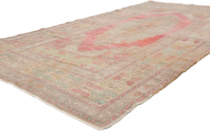 5 x 9 - Pink Vintage Turkish Oushak Rug - 54120