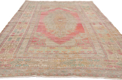 5 x 9 - Pink Vintage Turkish Oushak Rug - 54120