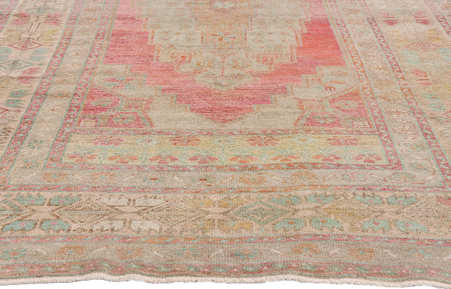5 x 9 - Pink Vintage Turkish Oushak Rug - 54120