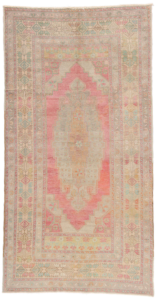 5 x 9 - Pink Vintage Turkish Oushak Rug - 54120