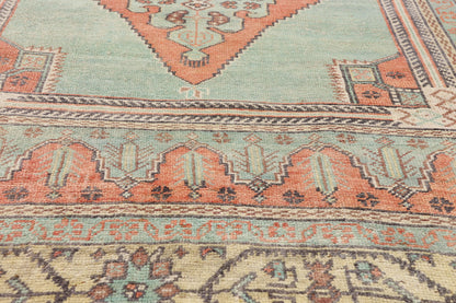 5 x 8 - Green Vintage Turkish Oushak Rug - 54121