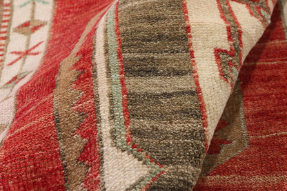 3 x 7 - Red Vintage Turkish Oushak Rug - 54122
