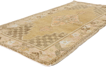 3 x 6 - Tan Vintage Turkish Oushak Rug - 54123
