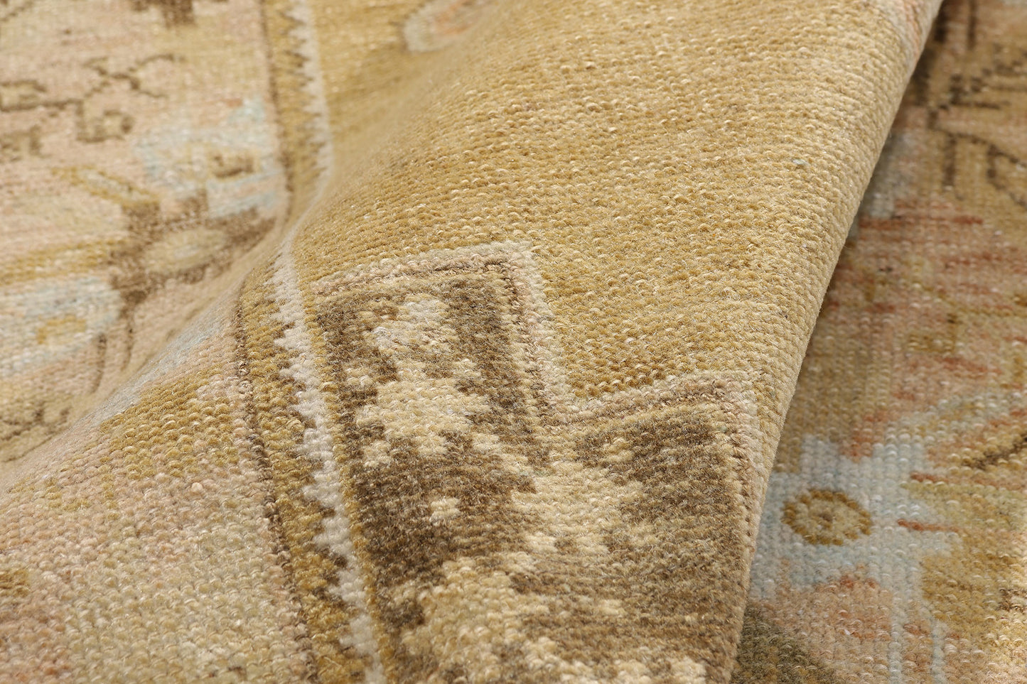 3 x 6 - Tan Vintage Turkish Oushak Rug - 54123