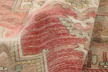 7 x 10 - Red Vintage Turkish Oushak Rug - 54124
