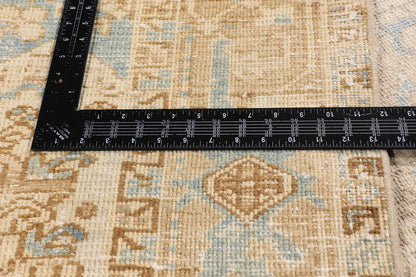 8 x 11 - Beige Vintage Persian Heriz Rug - 54125