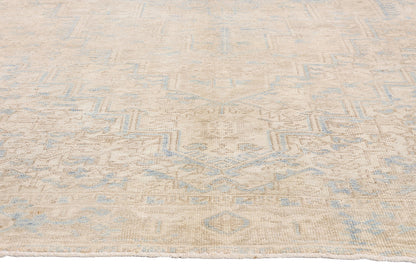8 x 11 - Beige Vintage Persian Heriz Rug - 54125