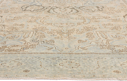 9 x 12 - Beige Vintage Persian Heriz Rug - 54126
