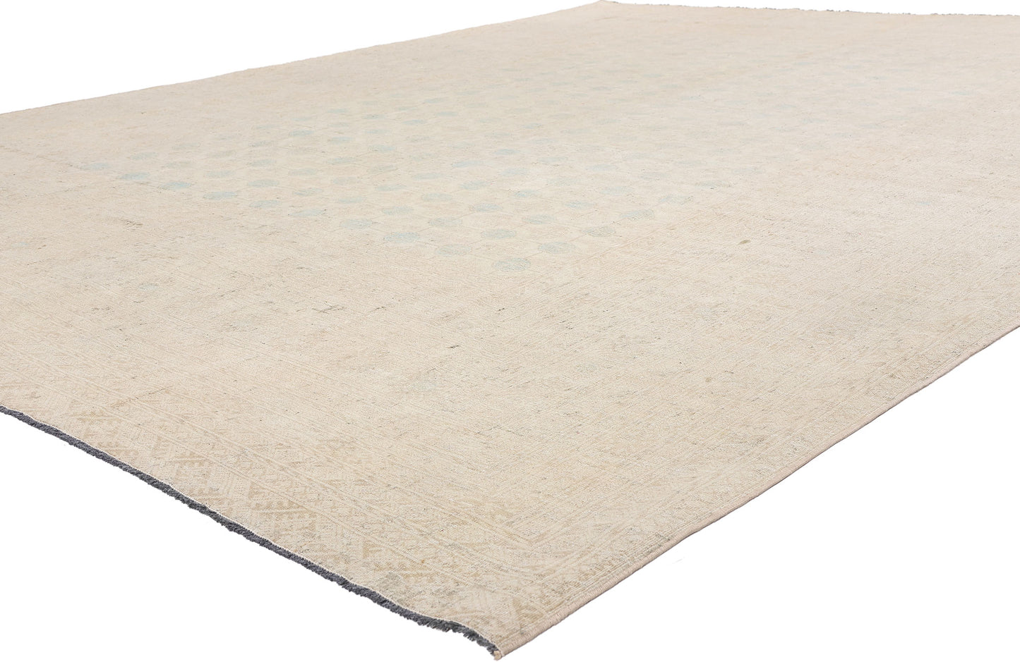 9 x 12 - Beige Antique Persian Turkoman Rug - 54127