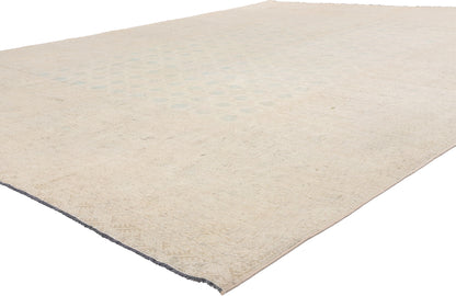 9 x 12 - Beige Antique Persian Turkoman Rug - 54127