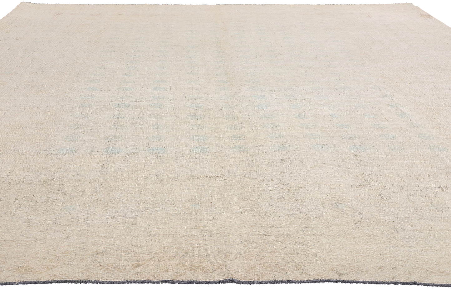 9 x 12 - Beige Antique Persian Turkoman Rug - 54127
