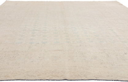 9 x 12 - Beige Antique Persian Turkoman Rug - 54127